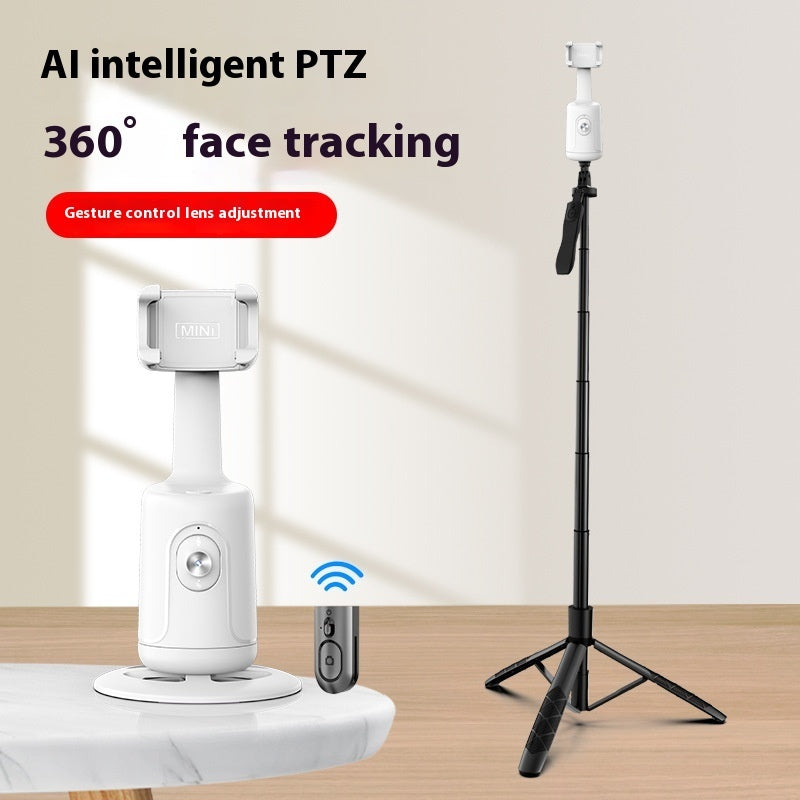 360° AI-Powered Auto Face Tracking Gimbal – Smartphone Stabilizer for Vlogging, Live Streaming, and Smooth Video Recording with Built-In Tripod!