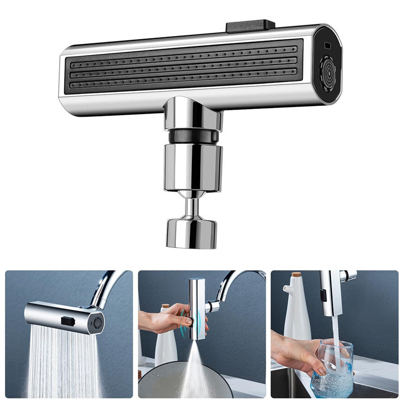 Multifunctional Rotating Kitchen Faucet Bubbler with Waterfall Outlet