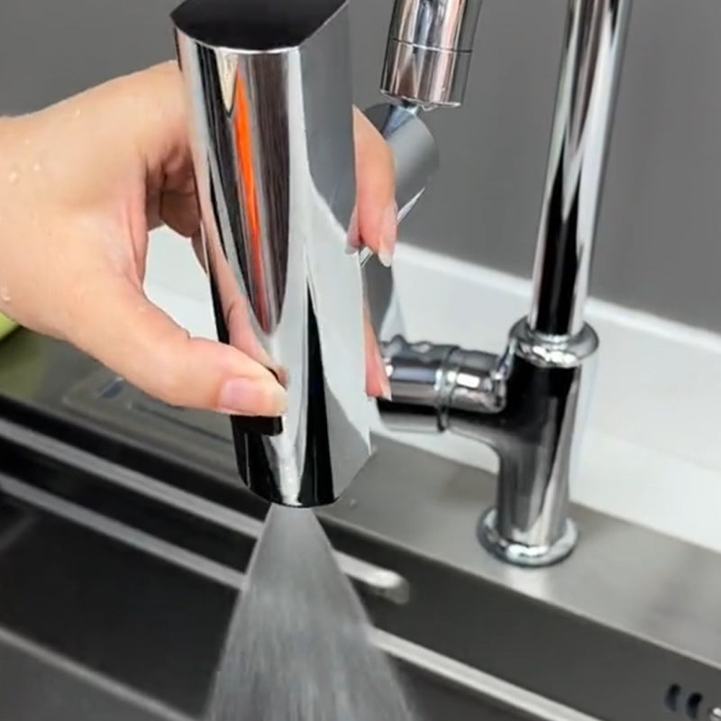 Multifunctional Rotating Kitchen Faucet Bubbler with Waterfall Outlet