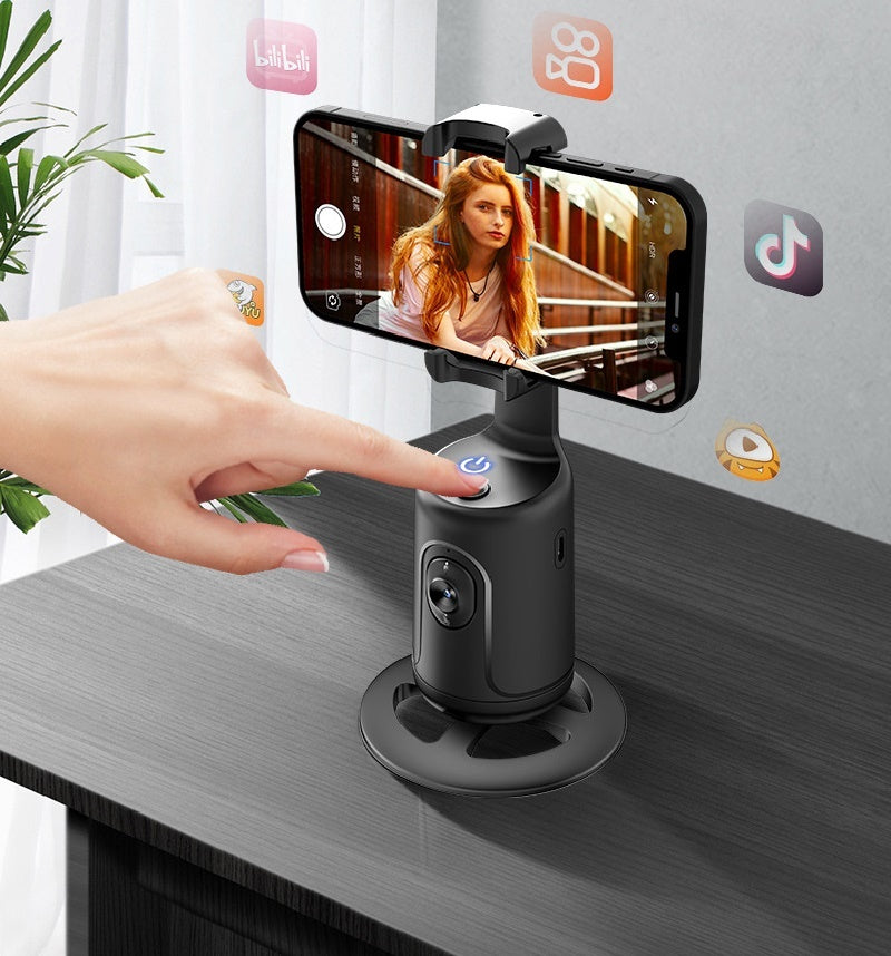 360° AI-Powered Auto Face Tracking Gimbal – Smartphone Stabilizer for Vlogging, Live Streaming, and Smooth Video Recording with Built-In Tripod!