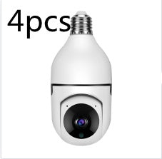 360° Smart WiFi Bulb Security Camera – 1080P HD, 4X Zoom, 5G WiFi, Motion Alarm