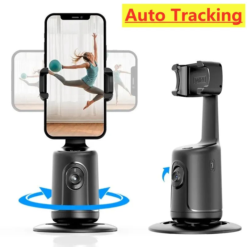 360° AI-Powered Auto Face Tracking Gimbal – Smartphone Stabilizer for Vlogging, Live Streaming, and Smooth Video Recording with Built-In Tripod!